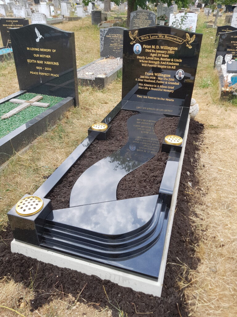 grave restored by Alan at Prince stone mason